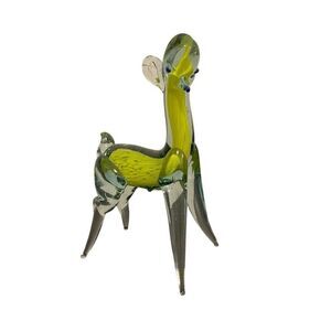 Murano Style Art Glass Deer Fawn Figurine 8"